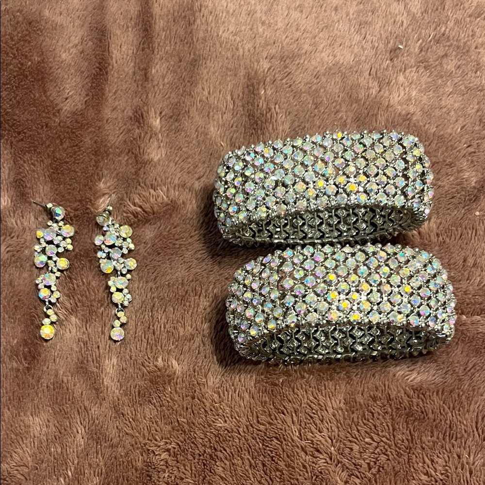 Sparkling Aurora Borealis Rhinestone Bracelets